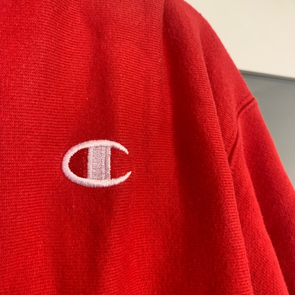 Red champion reverse weave crewneck - Picture 4 of 5